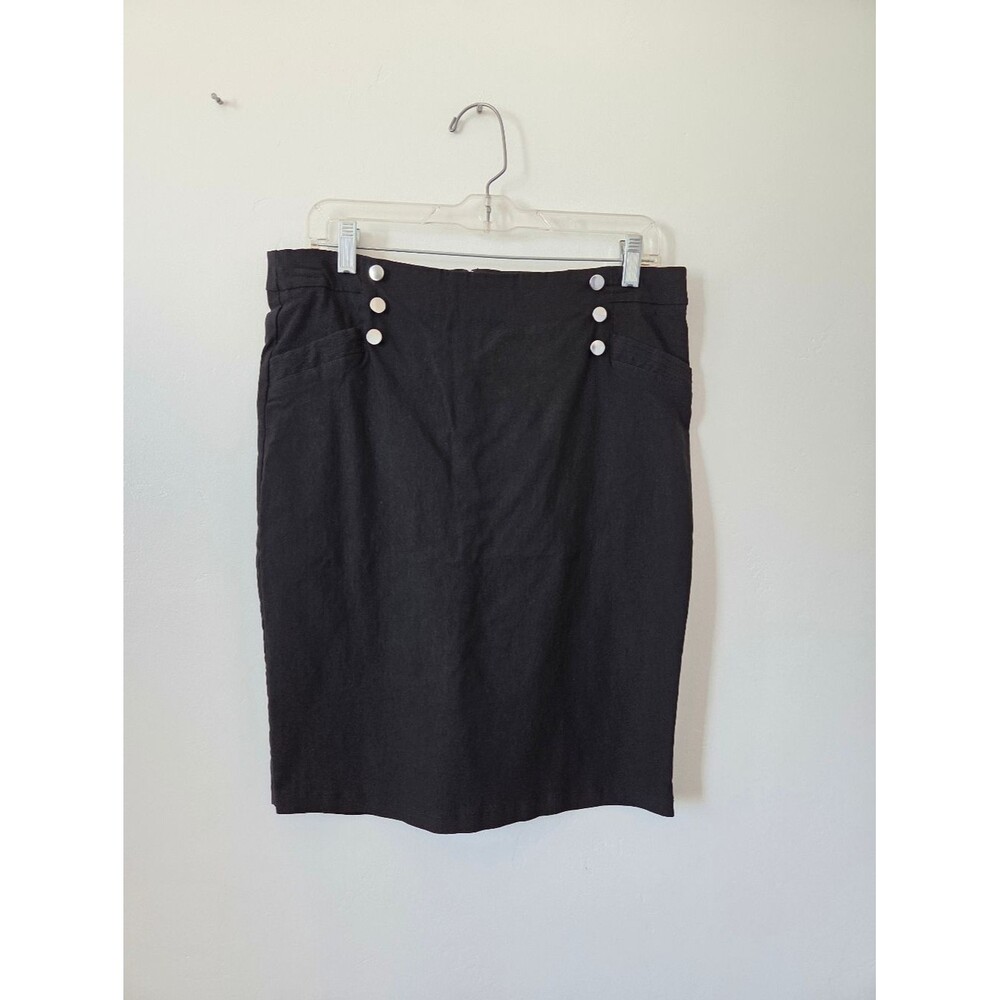 Soho Apparel Black Stretchy Pencil Skirt Preppy Career Office Professional 12